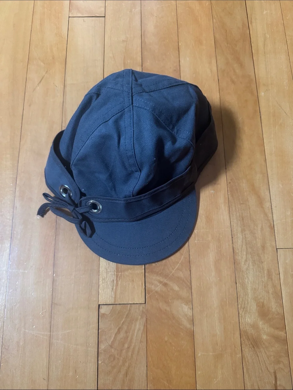 Stormy Kromer Grey Canvas Cadet Cap with Lace-Up Detail women’s one size